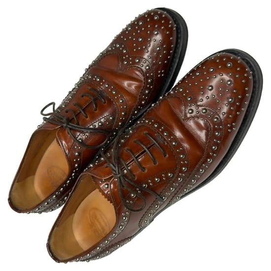 Church's Burwood Met Studded Brogues in bruin leer - Image 6