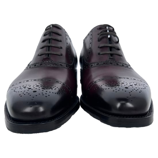 Tom Ford Wessex Brogue-skor med snörning i vinrött läder - Image 2