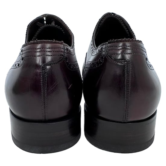 Tom Ford Wessex Brogue-skor med snörning i vinrött läder - Image 6