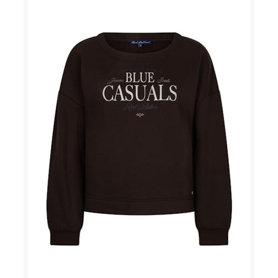 Red Button Sweater srb5129 terry chestprint espresso - Image 1