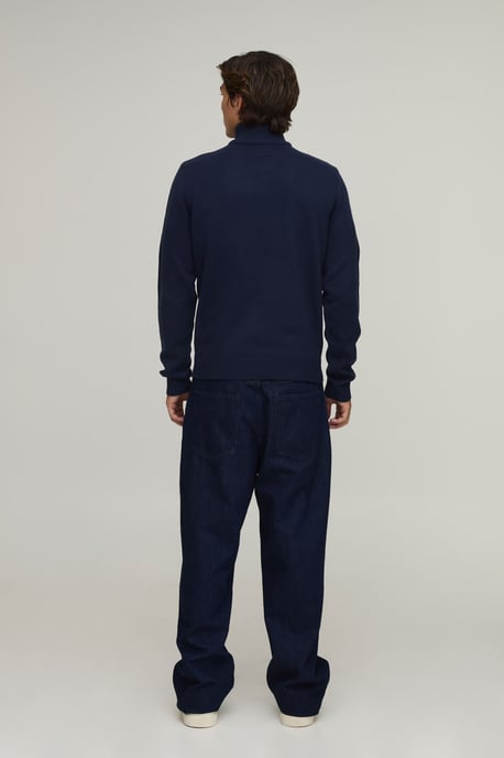 Regular Fit 1/4 Zip Knitted Jumper - Image 2