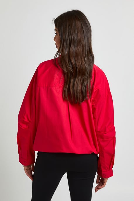 Cotton Funnel Neck Shirt - Image 2