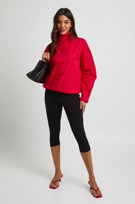 Cotton Funnel Neck Shirt - Image 3