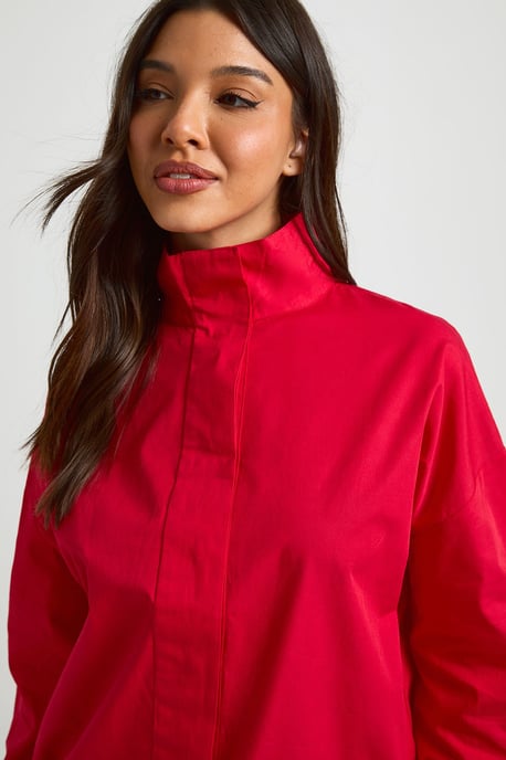 Cotton Funnel Neck Shirt - Image 4