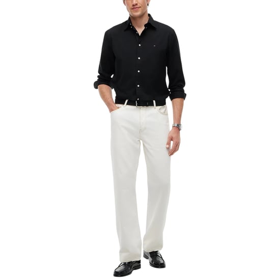TOMMY HILFIGER Mens Shirts Slim Fit Oxford Long Sleeve Casual Cotton Formal Top - Image 3