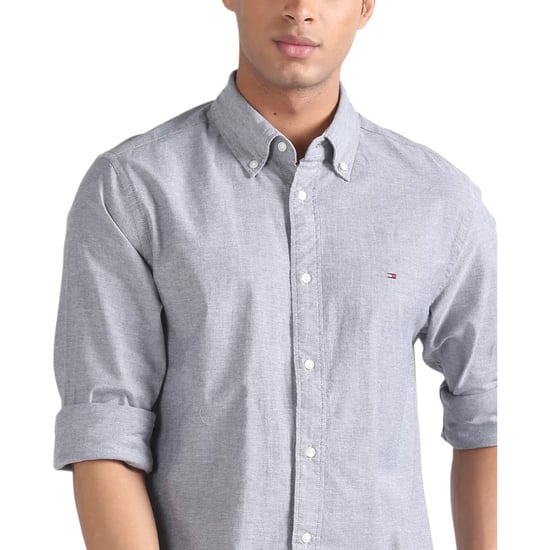 TOMMY HILFIGER Mens Shirts Regular Fit Oxford Long Sleeve Casual Cotton Formal - Image 2