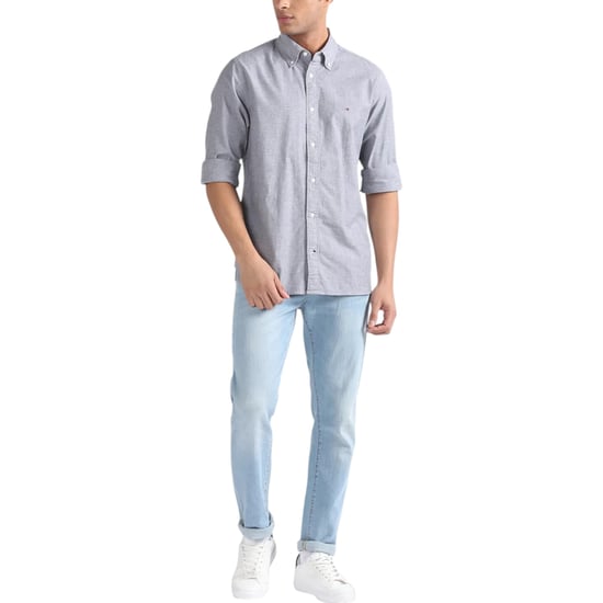 TOMMY HILFIGER Mens Shirts Regular Fit Oxford Long Sleeve Casual Cotton Formal - Image 3