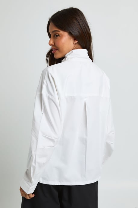 Cotton Funnel Neck Shirt - Image 2
