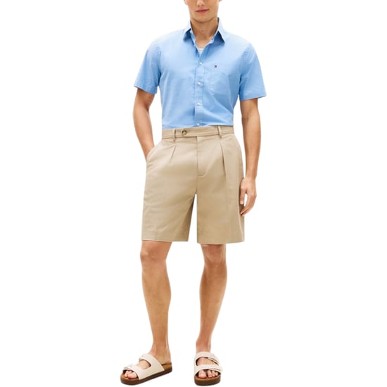 TOMMY HILFIGER Mens Shirt Oxford Lightweight Short Sleeve Regular Fit Summer Top - Image 4