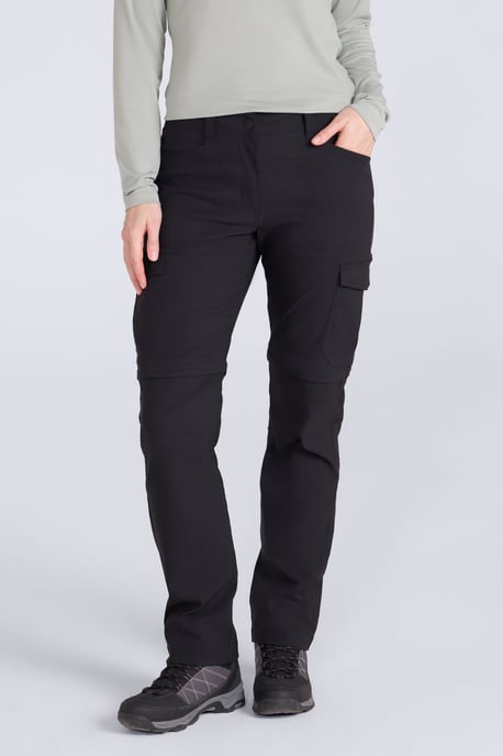 'Conniston' Women's Zip Off Trousers Convertible Quick Dry UV 50+ Protection Pants Black - Image 1