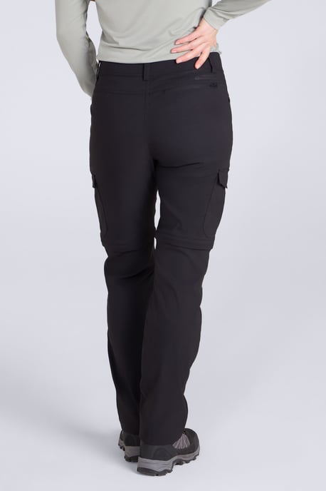 'Conniston' Women's Zip Off Trousers Convertible Quick Dry UV 50+ Protection Pants Black - Image 5