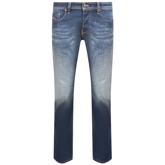 Diesel Larkee-X Straight Fit Stone Washed Dark Blue Jeans - Image 1