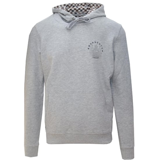Aquascutum Aldis Emblem Logo Grå huvtröja - Image 1