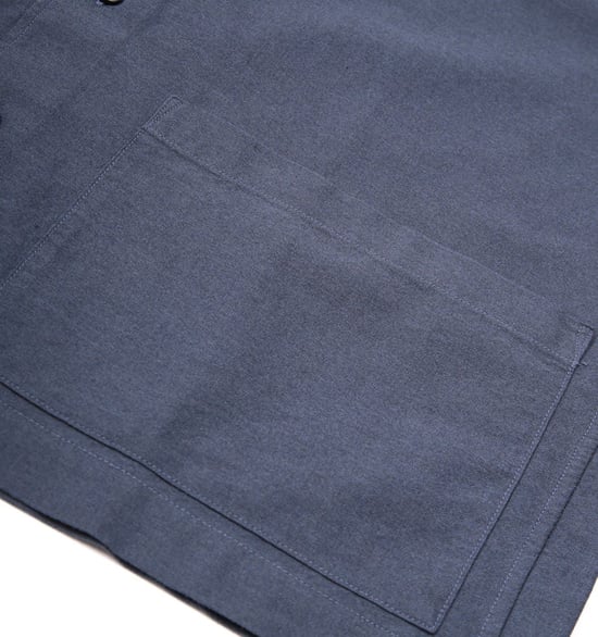 Men's Fred Perry Pocket Detail Oxford Short Sleeve Shirt in Navy - Image 6