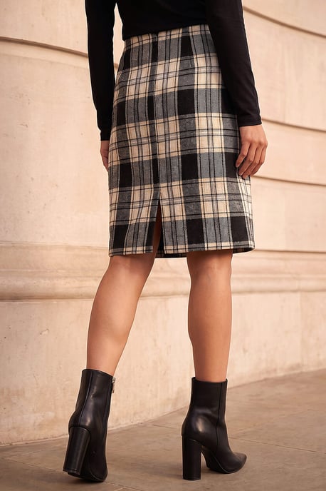 Brushed Check Skirt - Image 3