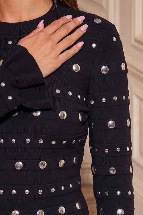 Stud Frill Knit Top - Image 4