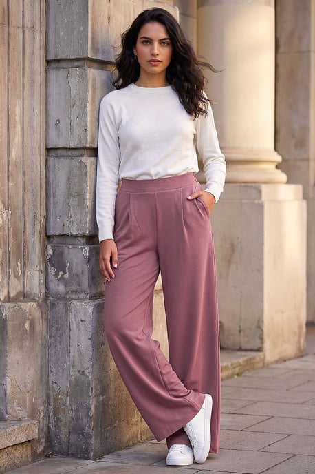 Soft Wide Leg Stretch Trouser - Image 2