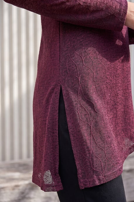 Sparkle Mesh Asymmetric Hem Top - Image 4