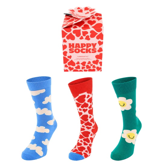 Happy Socks 3-Pack Multicolour Flower Gift Set - Image 1
