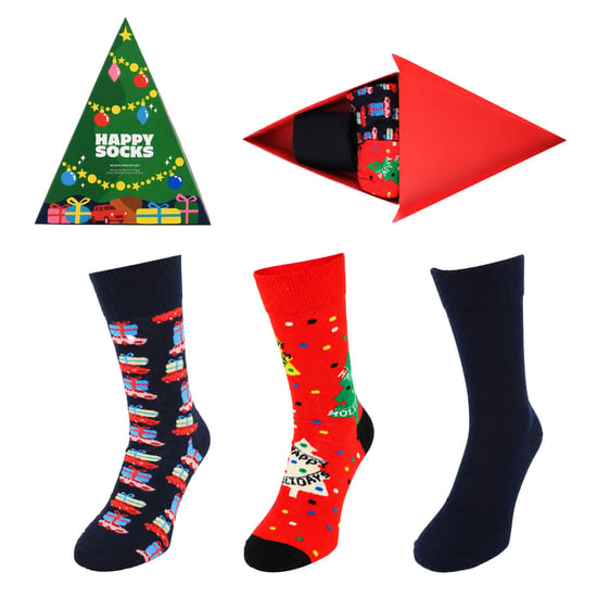 Happy Socks 3-Pack Multicolour Holiday Tree Gift Set - Image 1