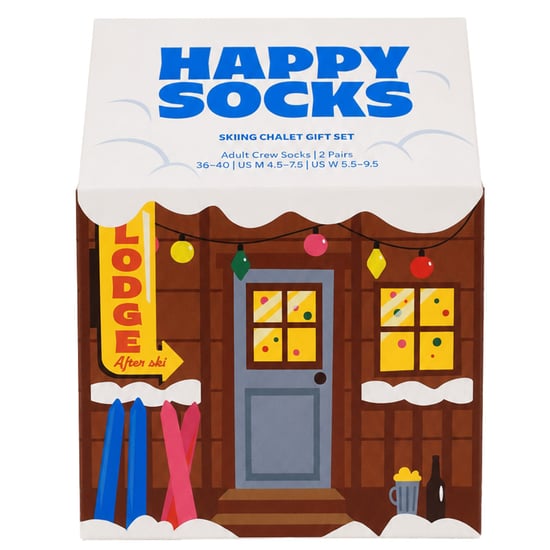 Happy Socks 2-Pack Multicolour Skiing Chalet Gift Set - Image 2