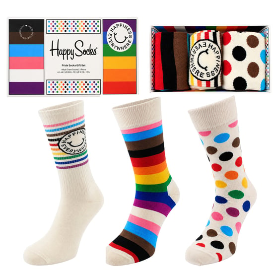 Happy Socks 3-Pack Multicolour Pride Gift Set - Image 1