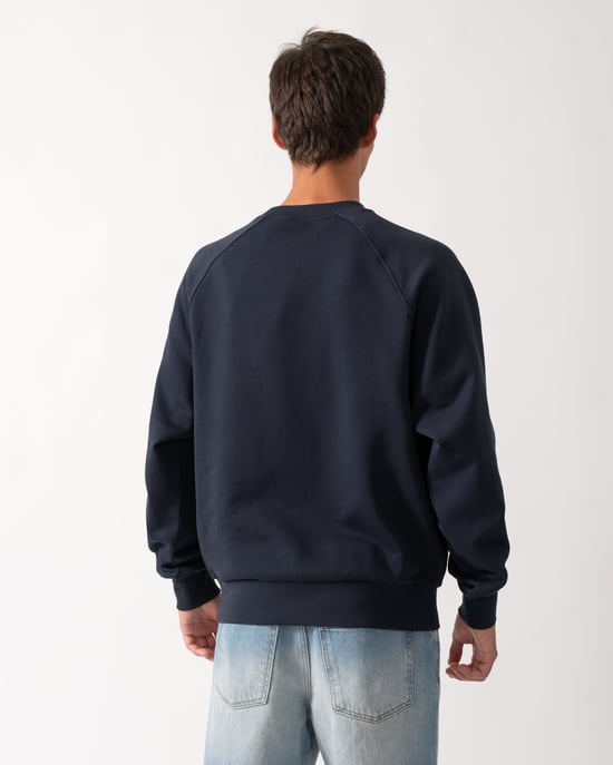 Relaxed Fit Long Sleeve Logo Detail Sweatshirt in Charcoal - Image 2
