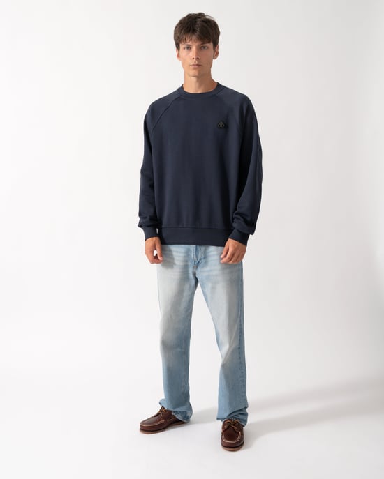 Relaxed Fit Long Sleeve Logo Detail Sweatshirt in Charcoal - Image 3