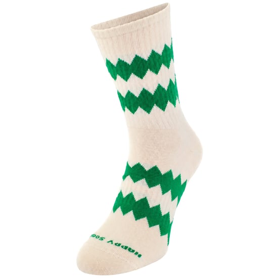 Happy Socks 1-Pack Off White ZigZag 3/4 Crew - Image 1