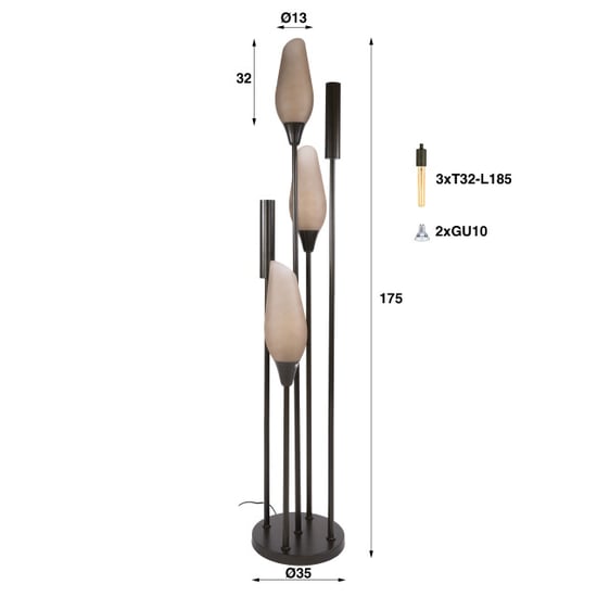 Hoyz vloerlamp cocoon - 35x35x178 cm - Image 6