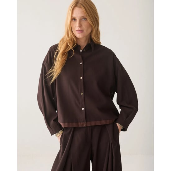 Summum 2s3543-12483 754 blouse viscose twill dark chocolate - Image 5