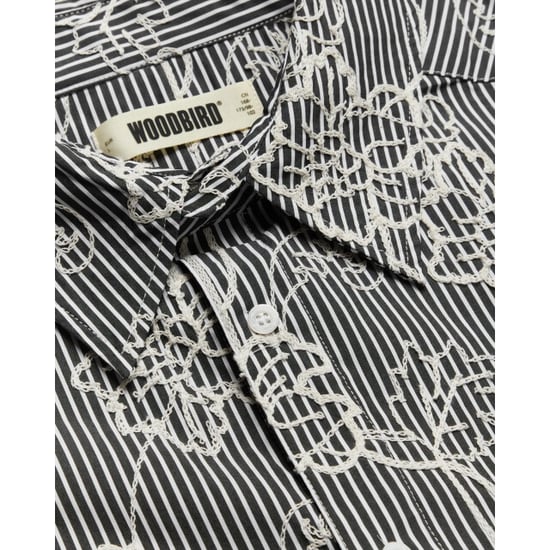 Woodbird brooks emb shirt 2636-712 black white - Image 3