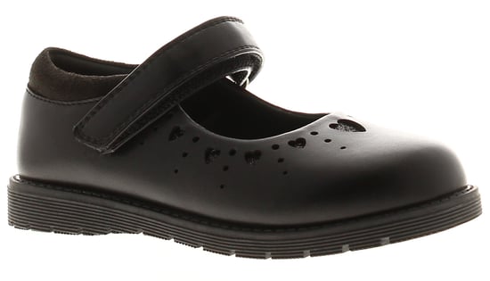 Princess Stardust Girls School Shoes Heartful black - Image 1