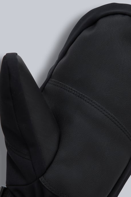 'Snowstorm' Men's Snow Mittens Waterproof Padded Warm Cosy Winter Ski Gloves Black - Image 6