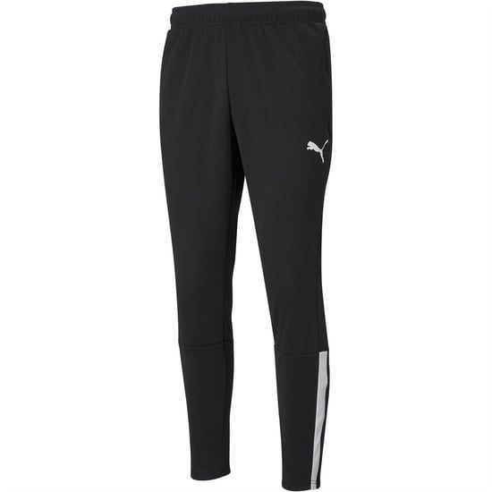 Puma Mannen Team Liga Zijstrip Tapered Trainingsbroek (Zwart/Wit) - Image 1
