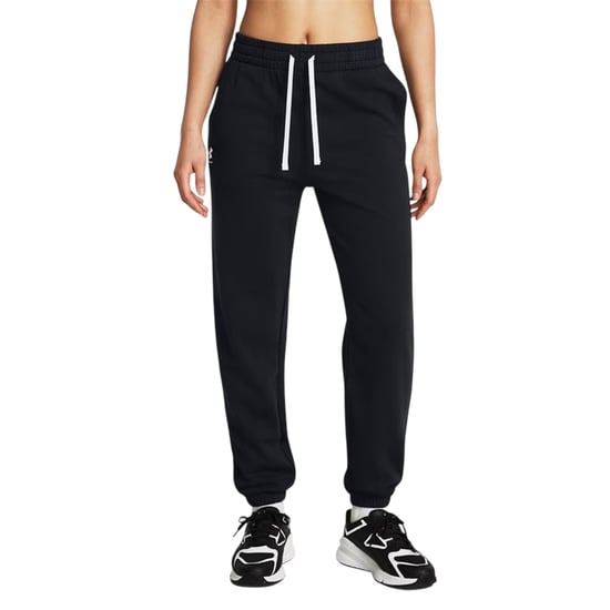 Under Armour Womens/Ladies Rival Terrycloth Joggers (Black) - Image 3