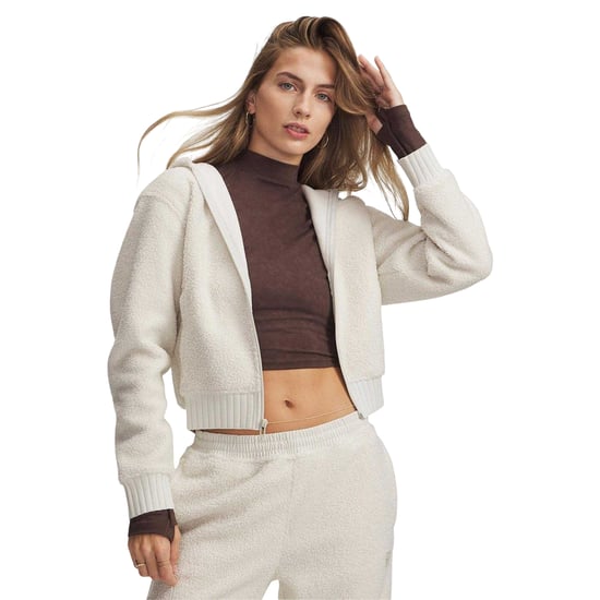 Under Armour Dames Hoogpolig Korte Fleece Jas (Wit) - Image 1
