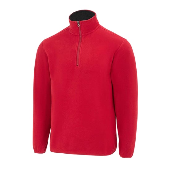 Donnay Mens Quarter Zip Fleece Jacket (Red) - Image 3