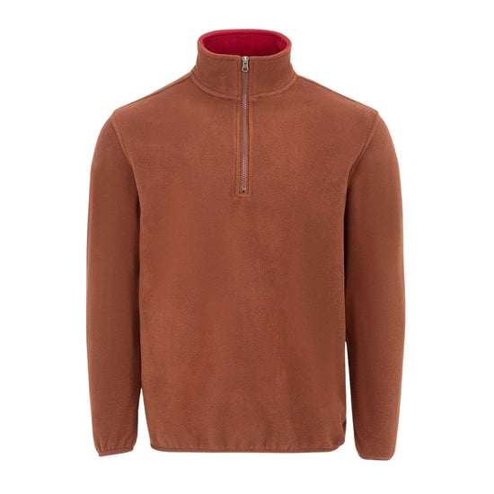 Donnay Mens Quarter Zip Fleece Jacket (Brown) - Image 1