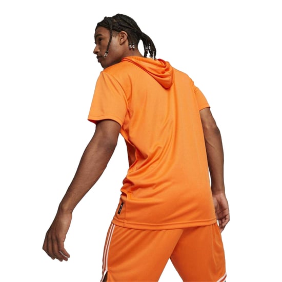 Puma Basketbal-T-shirt met korte mouwen voor heren (Oranje) - Image 4