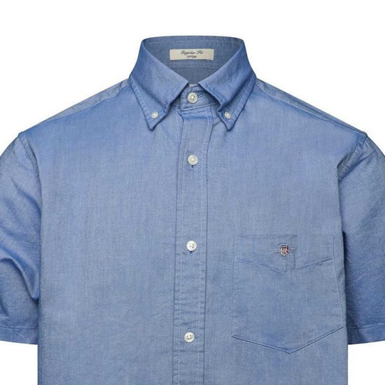 Gant Heren Oxford Normaal Overhemd Met Korte Mouwen (Blauw) - Image 3