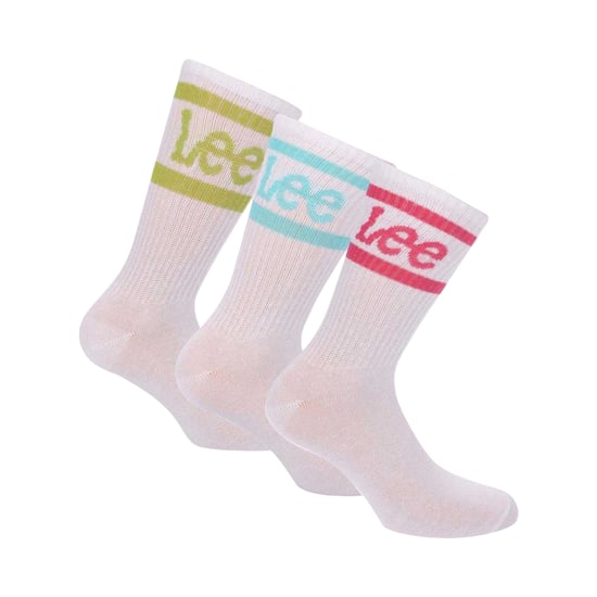 Lee Dames Sport Sokken met Streep (Verpakking van 3) (Wit) - Image 1