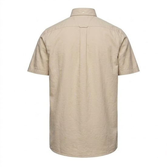 Gant Heren Oxford Normaal Overhemd Met Korte Mouwen (Beige) - Image 2