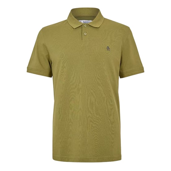 Original Penguin Heren Geborduurd Logo Poloshirt (Olijftak) - Image 2