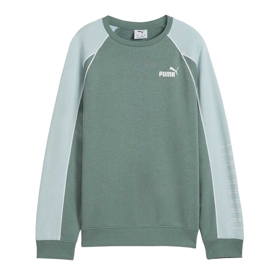Puma Kinderen Sportstijl Relaxed Fit Raglan Lange Mouwen Sweatshirt (Groen/Maan) - Image 1