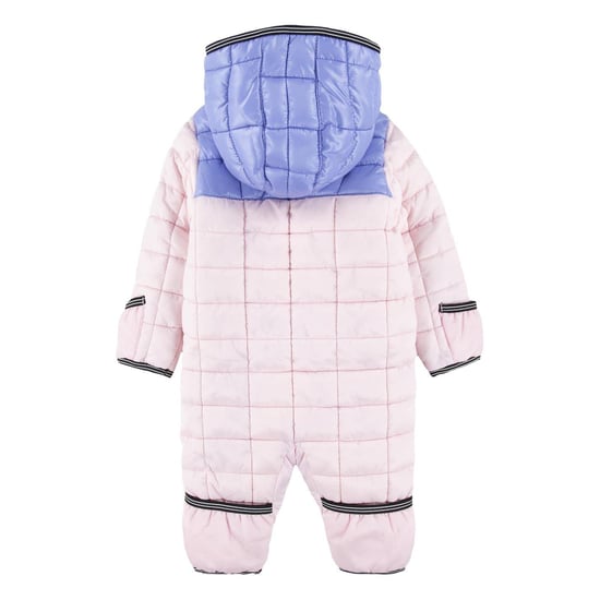 Nike Långärmad snöoverall med huva i rutmönster för spädbarn (Rosa skum) - Image 2