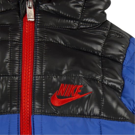Nike Långärmad snöoverall med huva i rutmönster för spädbarn (Game Royal) - Image 3