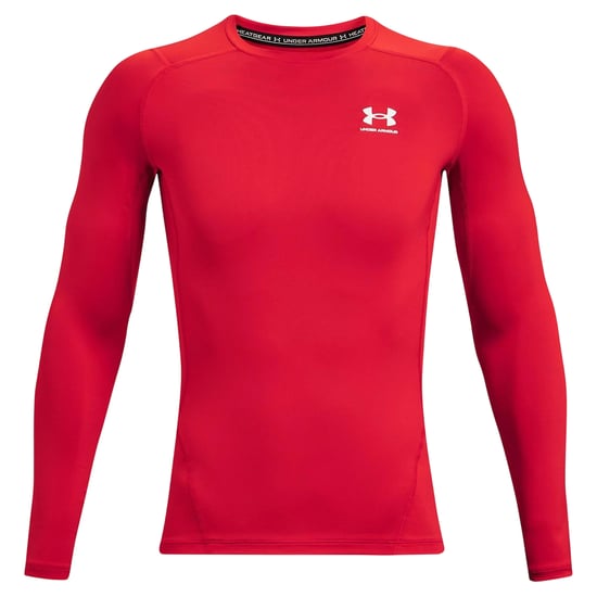 Under Armour Heren HeatGear Base Layer Top met lange mouwen (Rood) - Image 1