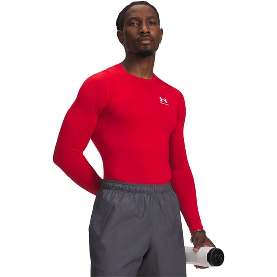Under Armour Heren HeatGear Base Layer Top met lange mouwen (Rood) - Image 3