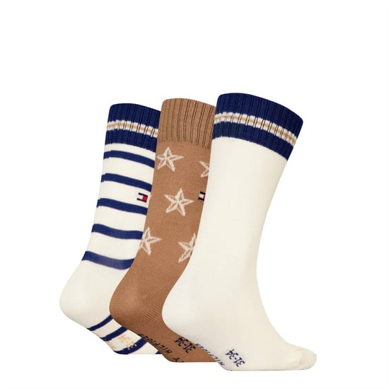Tommy Hilfiger Barn Ribbad Crew Strumpor (3-pack) (Khaki) - Image 2